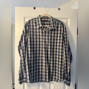 UNTUCKit Blue and White Checkered Shirt
